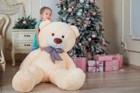 Великий Плюшевий ведмедик Yarokuz Джеральд 165 см Персиковий (YK0056) фото