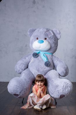 Ведмедик з латками Плюшевий Yarokuz Дональд 2 метра Сірий (YK0107) фото