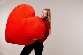 Мягкая игрушка Yarokuz подушка "Сердце" 150 см Красная (YK0109) фото