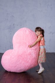 М'яка іграшка Yarokuz подушка "Серце" 150 см Рожева (YK0139) фото