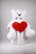 Великий Плюшевий Ведмедик з серцем Yarokuz Річард 2 метра Білий (YK0071) фото 1