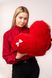 М'яка іграшка Yarokuz подушка "Серце" 50 см Червона (YK0080)