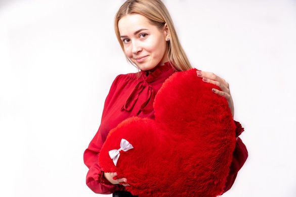 М'яка іграшка Yarokuz подушка "Серце" 50 см Червона (YK0080)