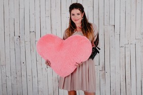 Мягкая игрушка Yarokuz подушка "Сердце" 75 см Розовая (YK0083) фото