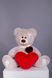Ведмедик з латками Плюшевий із серцем Yarokuz Уолтер 80 см Марципан (YK0127)