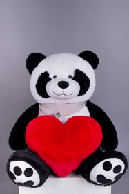Ведмедик Плюшевий Yarokuz Панда з серцем 135 см (YK0143) фото