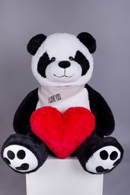 Ведмедик Плюшевий Yarokuz Панда з серцем 165 см (YK0144) фото
