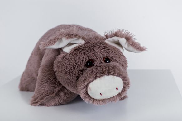 М'яка іграшка Yarokuz подушка "Свинка" 50 см Капучіно (YK0147)