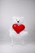 Плюшевий Мішка з серцем Yarokuz Бенжамін 135 см Білий (YK0039) фото 1