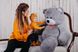 Большая мягкая игрушка мишка Yarokuz Билли 150 см Серый (YK0094) фото 6